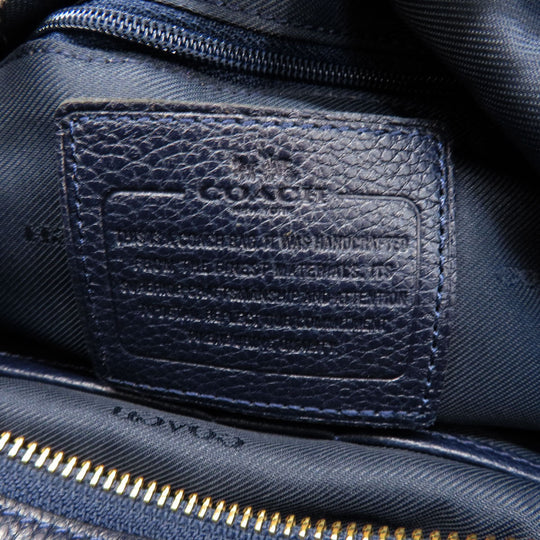 COACH Shoulder Bag 36762 leather Navy 2WAY