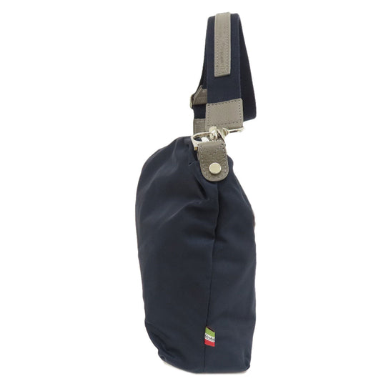 Orobianco Shoulder Bag Nylon Navy logo Women Used Authentic