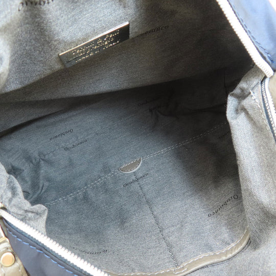 Orobianco Shoulder Bag Nylon Navy logo Women Used Authentic