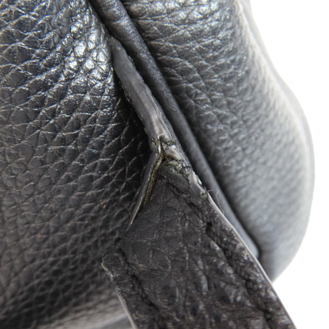 MICHAEL KORS Backpack leather black logo Women Used Authentic