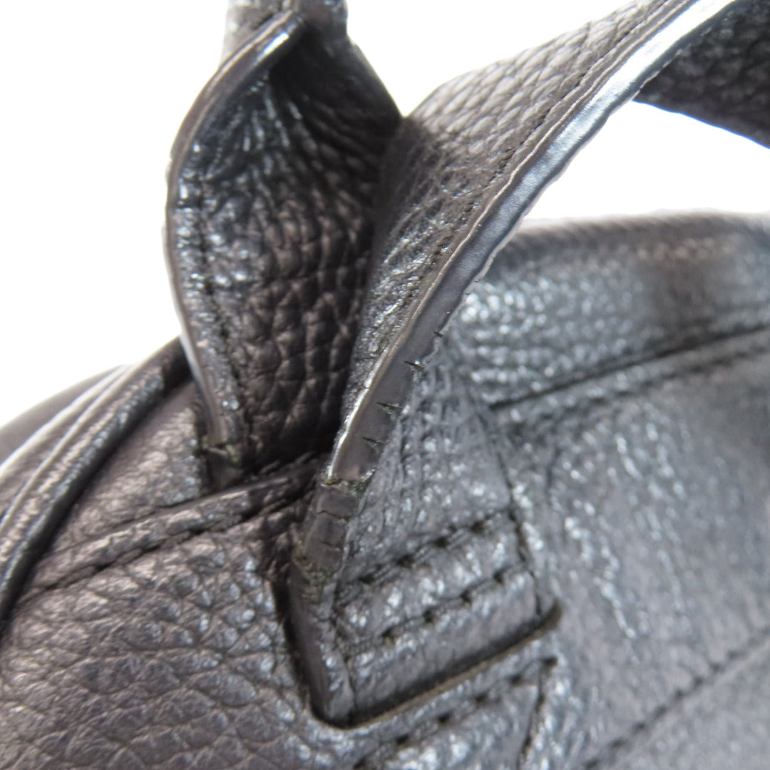 MICHAEL KORS Backpack leather black logo Women Used Authentic