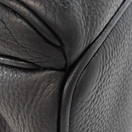 MICHAEL KORS Backpack leather black logo Women Used Authentic