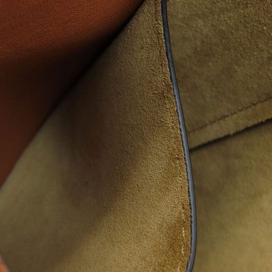 LOEWE Tote Bag Calfskin Brown anagram Women Used Authentic