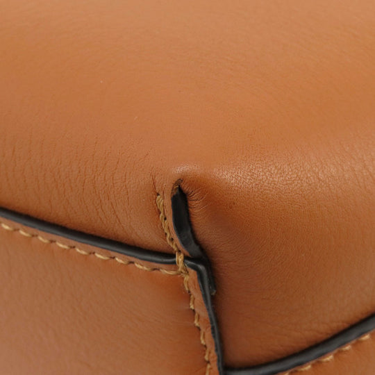 LOEWE Tote Bag Calfskin Brown anagram Women Used Authentic