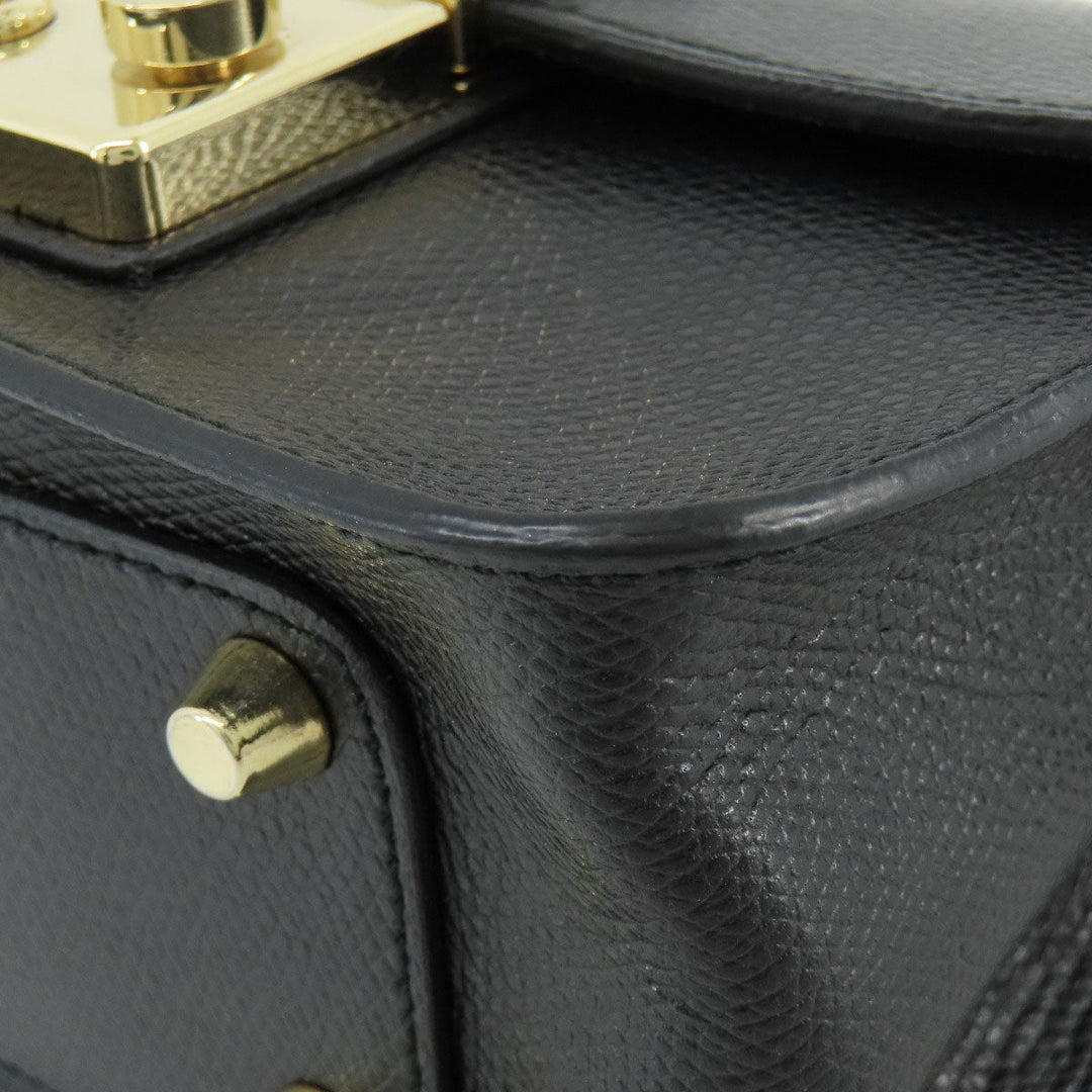 Furla Shoulder Bag PVC black metropolis Women Used Authentic