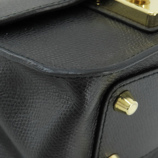 Furla Shoulder Bag PVC black metropolis Women Used Authentic