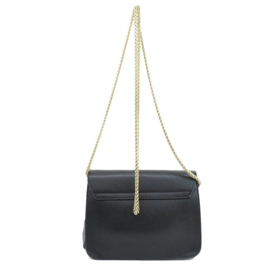 Furla Shoulder Bag PVC black metropolis Women Used Authentic