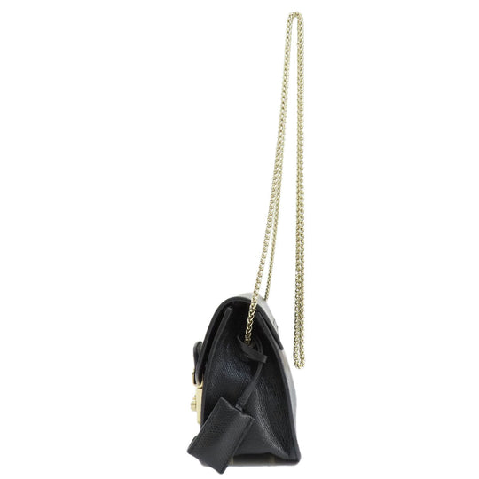 Furla Shoulder Bag PVC black metropolis Women Used Authentic