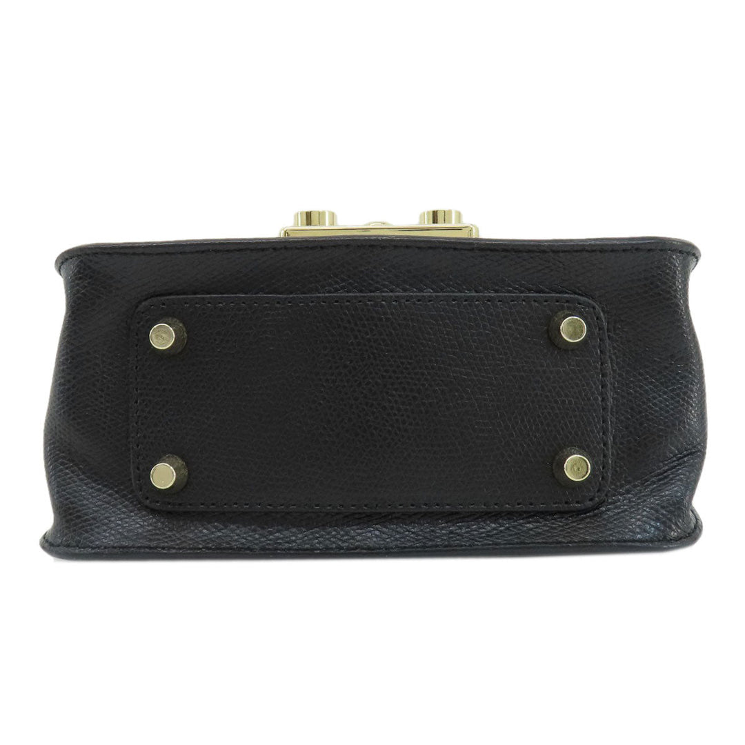 Furla Shoulder Bag PVC black metropolis Women Used Authentic