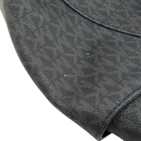 MICHAEL KORS Tote Bag PVC black MK signature Women Used Authentic