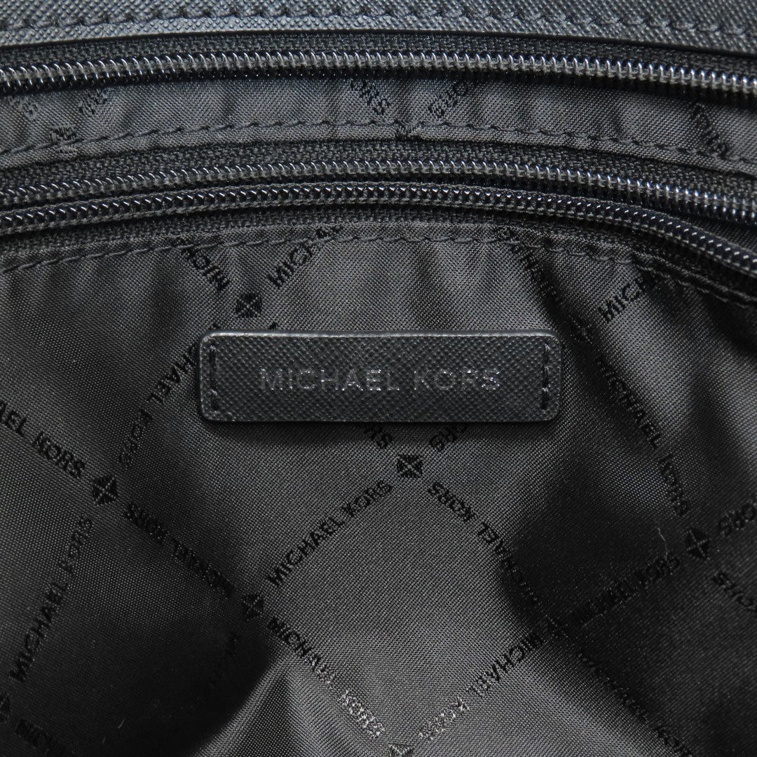 MICHAEL KORS Tote Bag PVC black MK signature Women Used Authentic