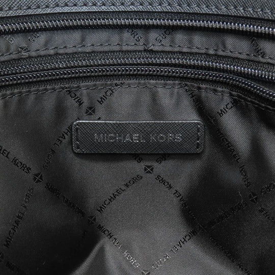 MICHAEL KORS Tote Bag PVC black MK signature Women Used Authentic