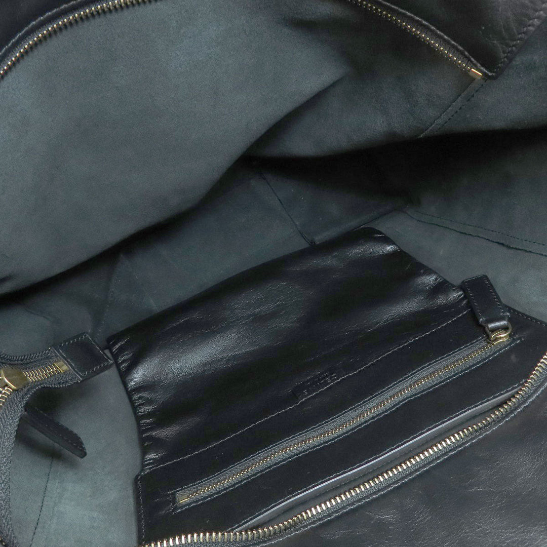 CELINE Tote Bag leather black Horizontalkava