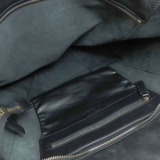 CELINE Tote Bag leather black Horizontalkava