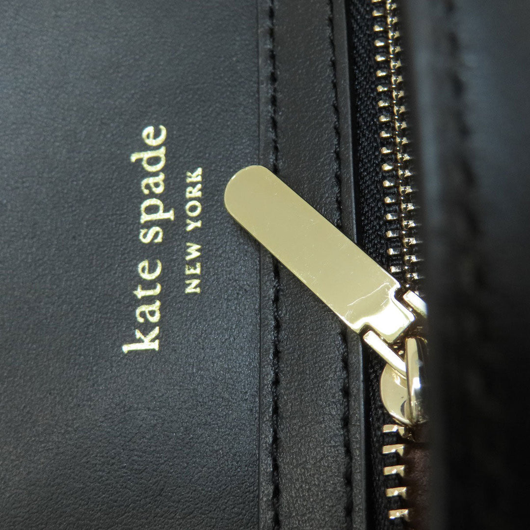 Kate Spade Shoulder Bag leather black logoMetal