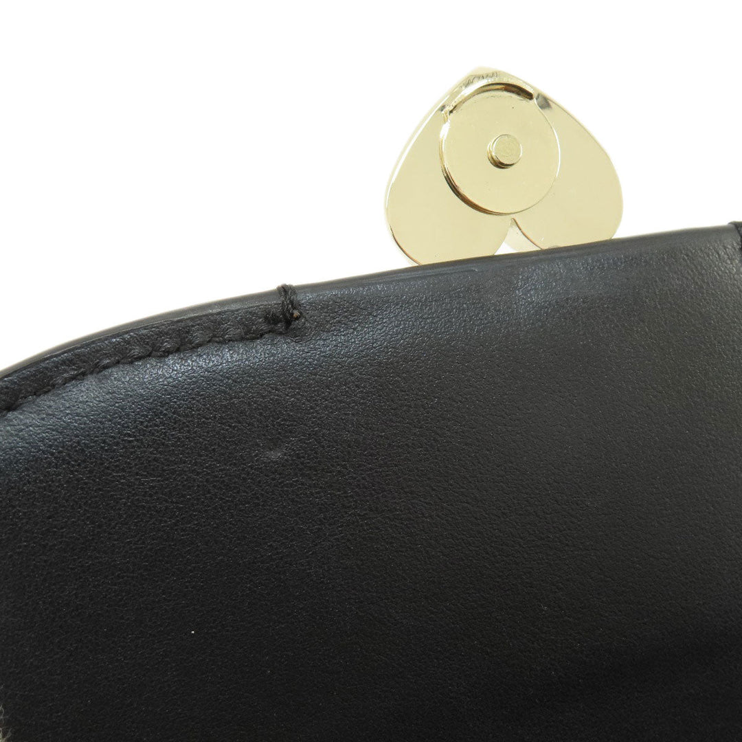 Kate Spade Shoulder Bag leather black logoMetal