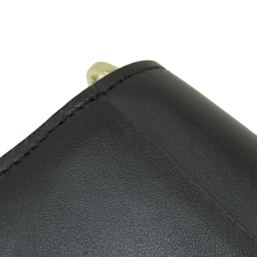 Kate Spade Shoulder Bag leather black logoMetal