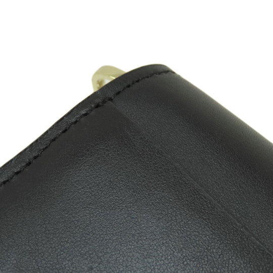 Kate Spade Shoulder Bag leather black logoMetal
