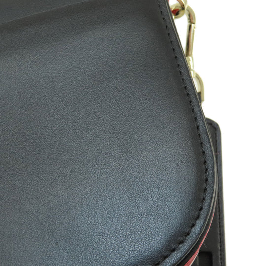 Kate Spade Shoulder Bag leather black logoMetal