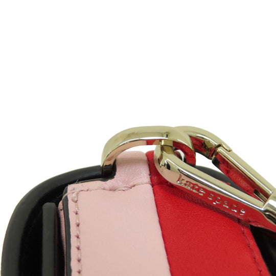 Kate Spade Shoulder Bag leather black logoMetal