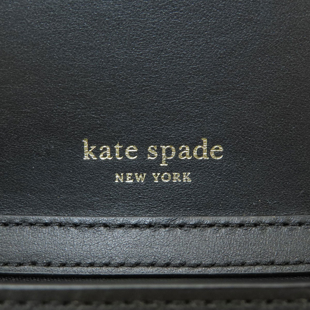 Kate Spade Shoulder Bag leather black logoMetal
