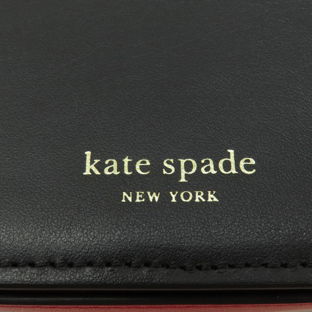 Kate Spade Shoulder Bag leather black logoMetal