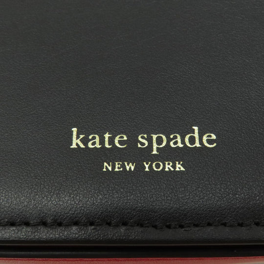 Kate Spade Shoulder Bag leather black logoMetal