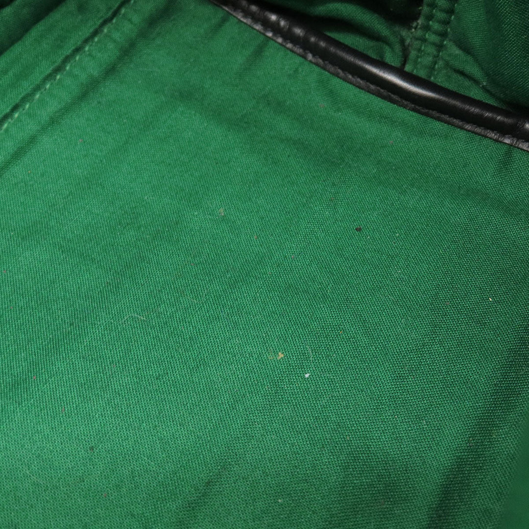 BALENCIAGA Tote Bag 339933 wool green Navy Cabas Check Pattern Women Used Authentic