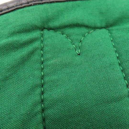 BALENCIAGA Tote Bag 339933 wool green Navy Cabas Check Pattern Women Used Authentic