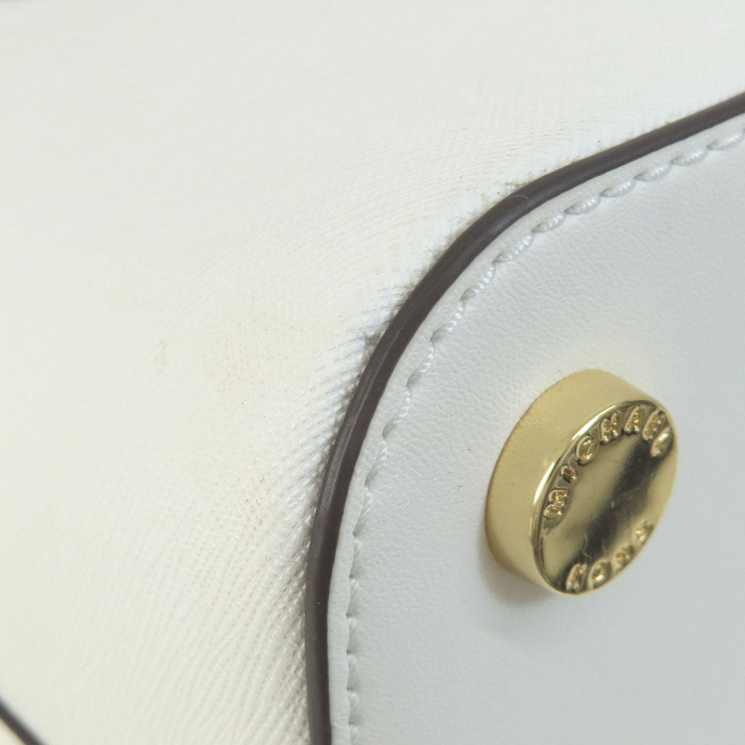 MICHAEL KORS Handbag PVC white 2WAY Women Used Authentic