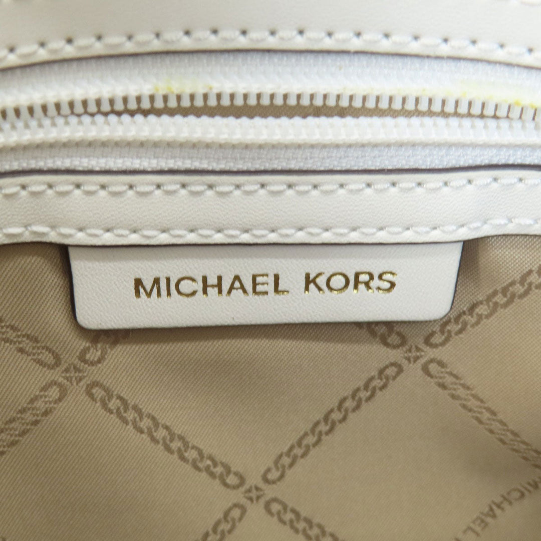 MICHAEL KORS Handbag PVC white 2WAY Women Used Authentic
