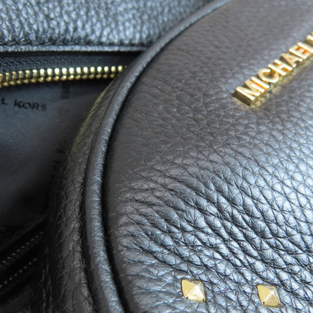 MICHAEL KORS Backpack leather black Studs Women Used Authentic