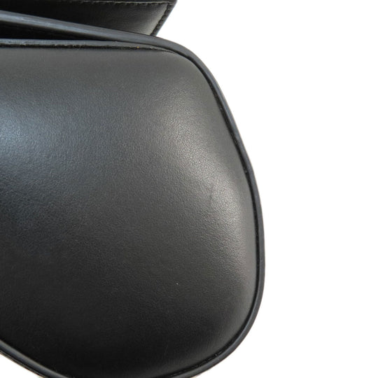 Givenchy Handbag leather black logoMetal 2WAY Women Used Authentic
