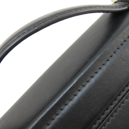 Givenchy Handbag leather black logoMetal 2WAY Women Used Authentic