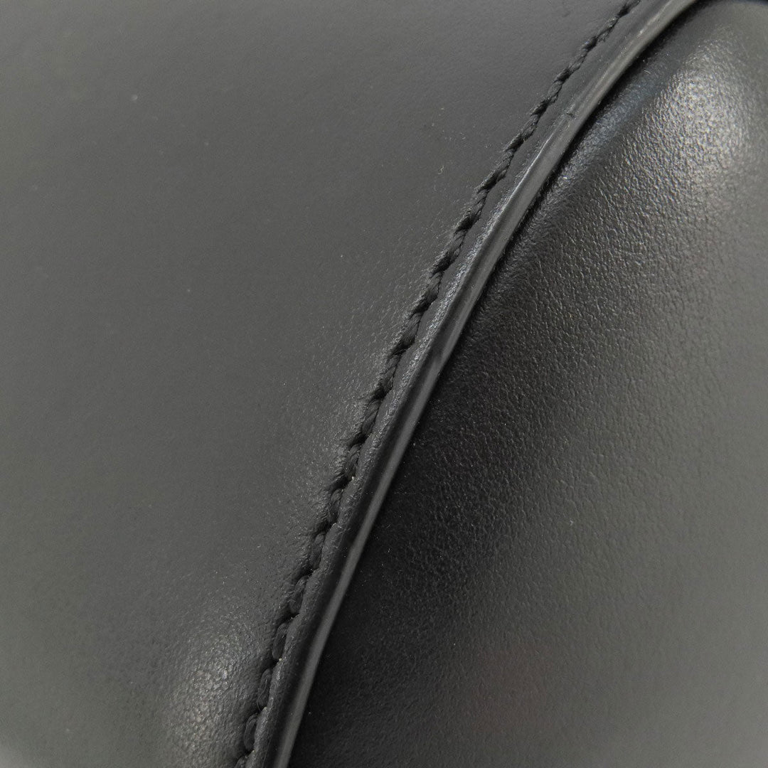 Givenchy Handbag leather black logoMetal 2WAY Women Used Authentic