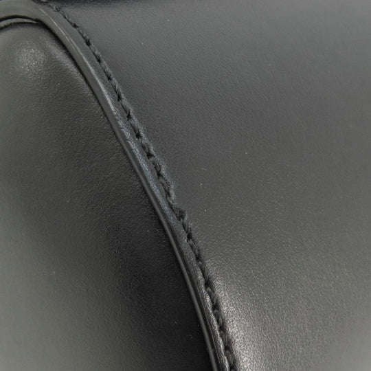 Givenchy Handbag leather black logoMetal 2WAY Women Used Authentic