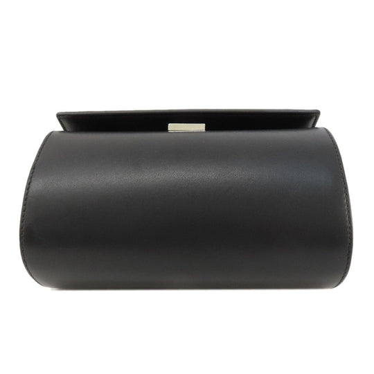 Givenchy Handbag leather black logoMetal 2WAY Women Used Authentic