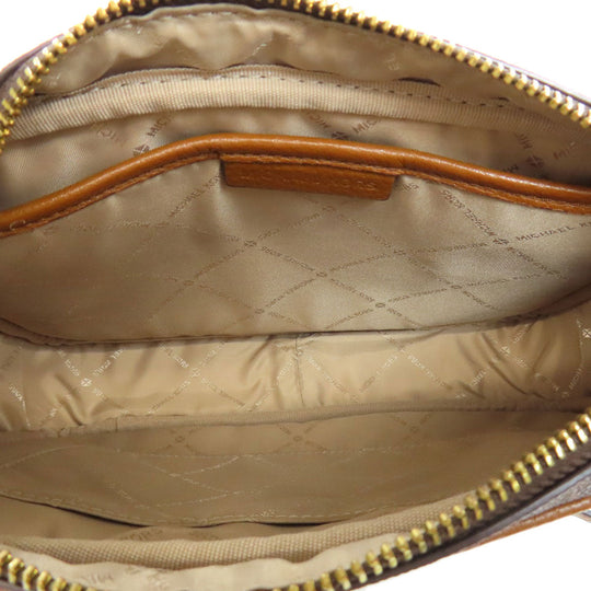 MICHAEL KORS Shoulder Bag PVC Brown MK signature Women Used Authentic