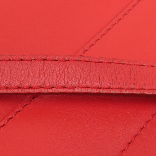 Givenchy Shoulder Bag leather Red logo Women Used Authentic