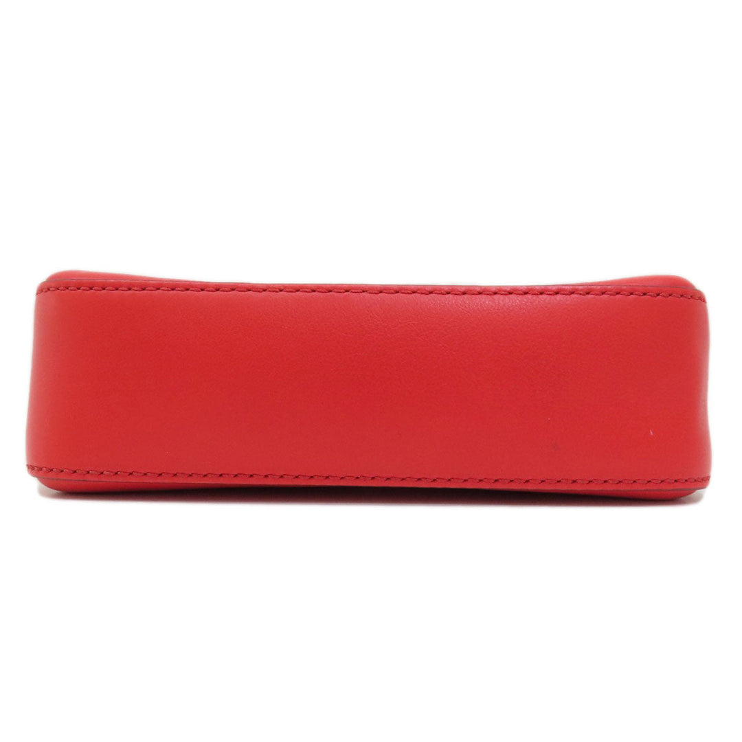 Givenchy Shoulder Bag leather Red logo Women Used Authentic