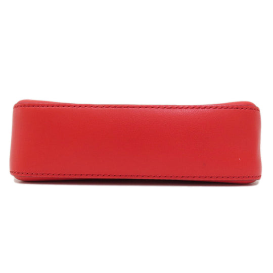 Givenchy Shoulder Bag leather Red logo Women Used Authentic