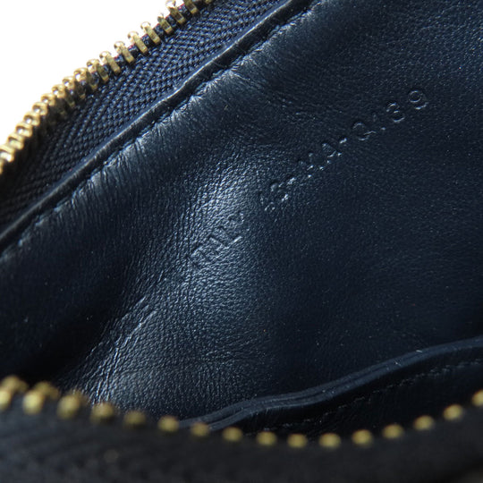 Christian Dior Coin case canvas Navy Saddle Trotter Pattern Women Used Authentic