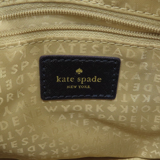 Kate Spade Shoulder Bag PVC blue Check Pattern Women Used Authentic