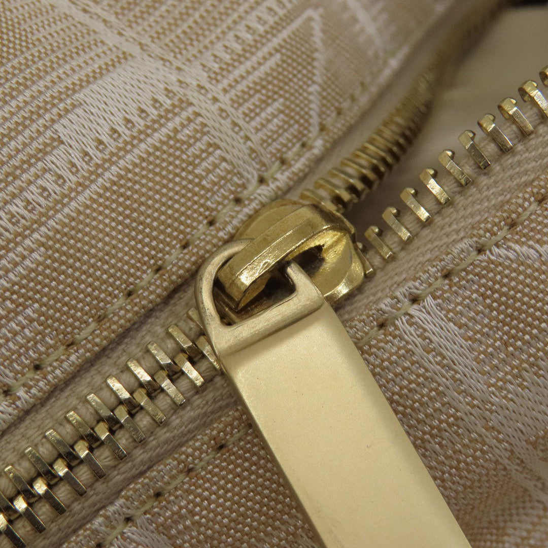 CHANEL Tote Bag Nylon jacquard beige New travel line GM Women Used Authentic