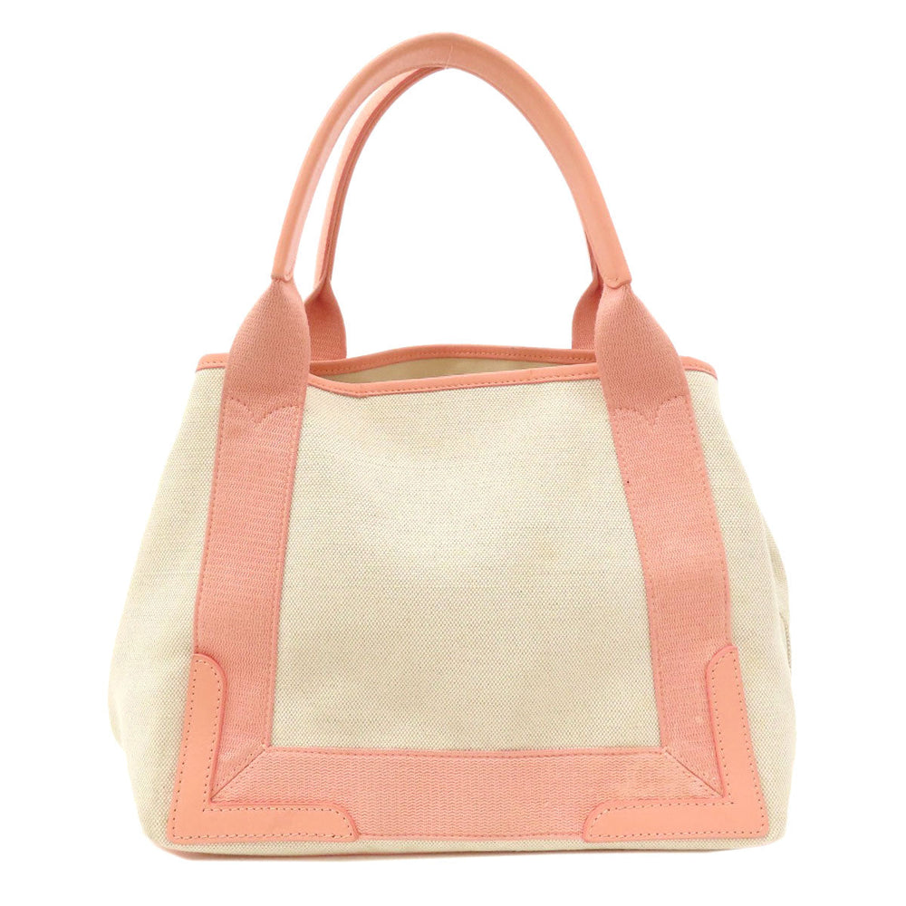 BALENCIAGA Tote Bag canvas white Navy kabas
