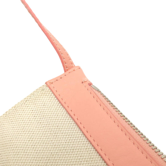 BALENCIAGA Tote Bag canvas white Navy kabas