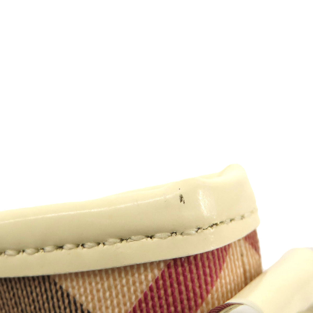 BURBERRY Shoulder Bag PVC beige Nova Check Women Used Authentic