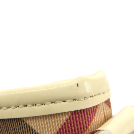 BURBERRY Shoulder Bag PVC beige Nova Check Women Used Authentic