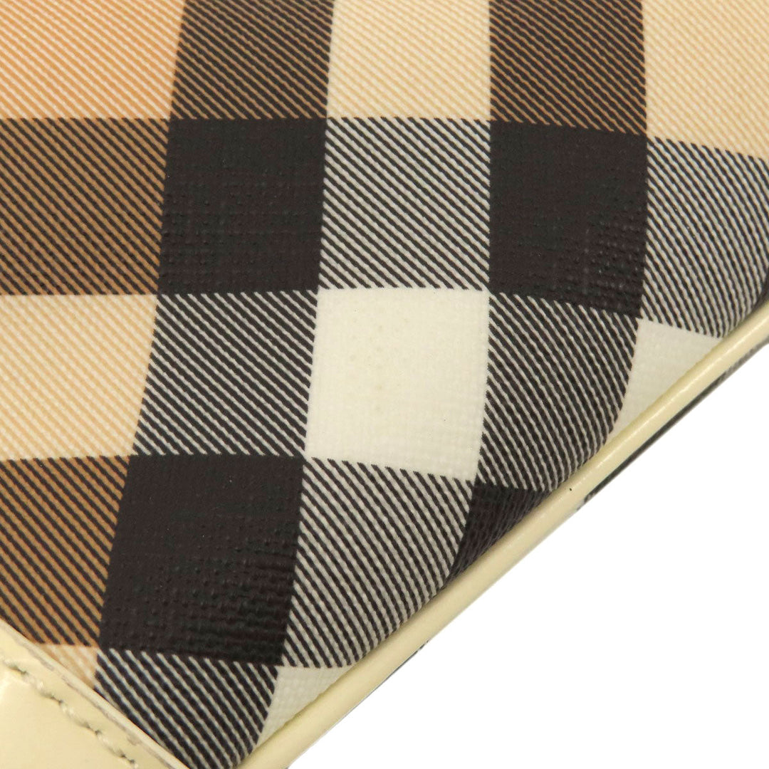 BURBERRY Shoulder Bag PVC beige Nova Check Women Used Authentic