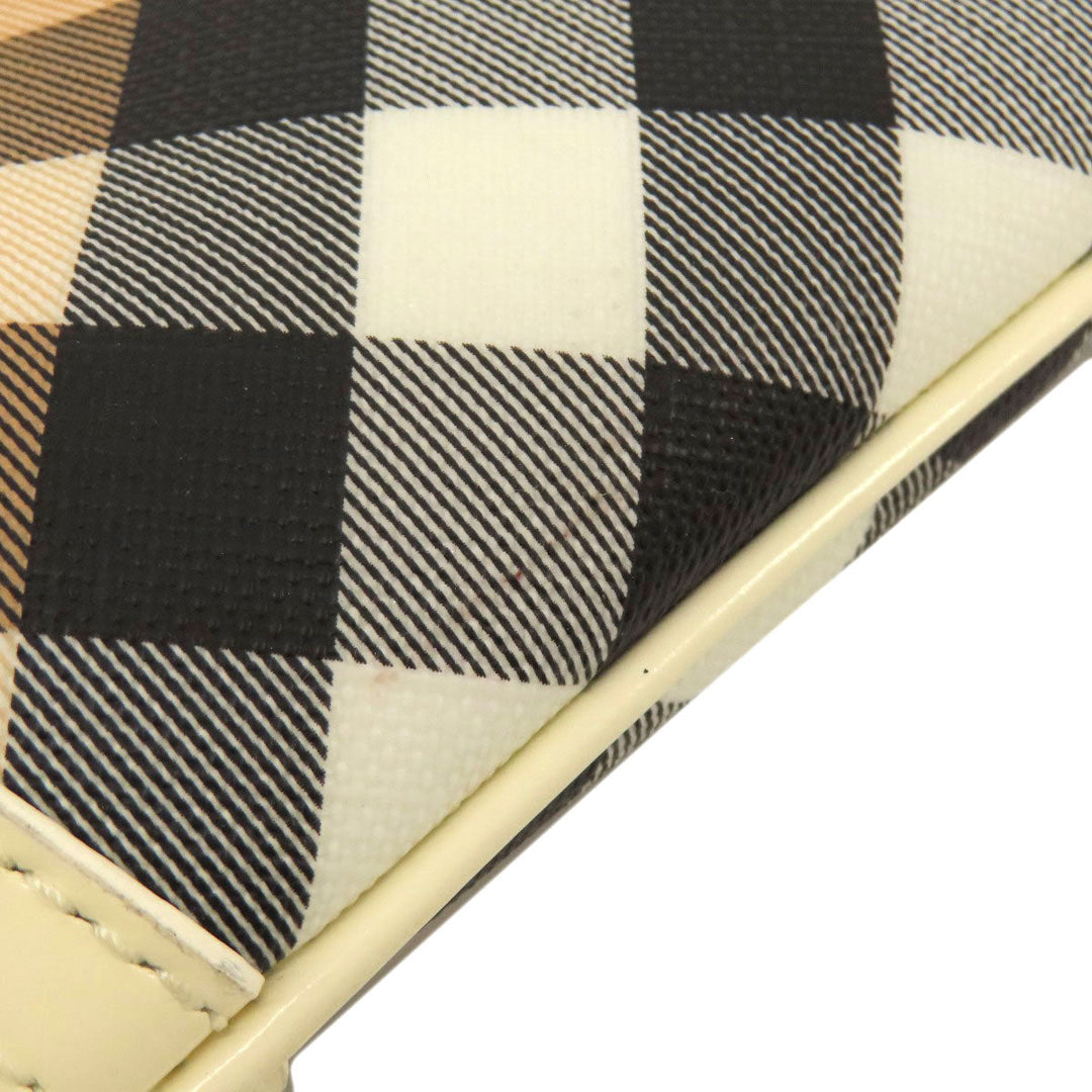 BURBERRY Shoulder Bag PVC beige Nova Check Women Used Authentic